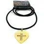 Cross Guitar Pick (stg3g) Antique Gold Finish On Black Rubber Cord Cross Guitar Pick (stg3g) Antique Gold Finish On Black Rubber Cord