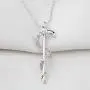 KUIYAI Staff of Asclepius Necklace with Cubic Zirconia Medical Symbol Necklace Jewelry