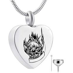 HQ Engraved Heart Cremation Jewelry Memorial Urn Ashes Holder Stainless Steel Love You Infinite Wife Pendant Necklace