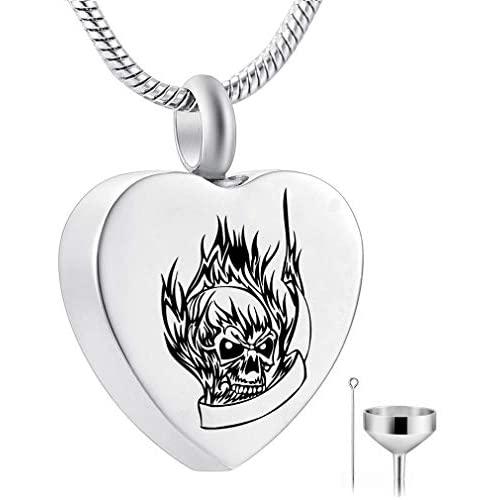 HQ Engraved Heart Cremation Jewelry Memorial Urn Ashes Holder Stainless Steel Love You Infinite Wife Pendant Necklace