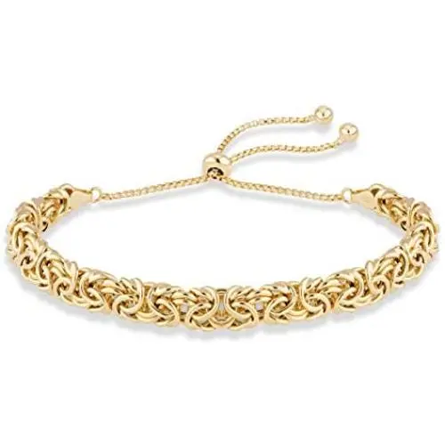 MiaBella 925 Sterling Silver Italian Byzantine Bolo Bracelet for Women, Adjustable Bracelet Handmade in Italy MiaBella 925 Sterling Silver Italian Byzantine Bolo Bracelet for Women, Adjustable Bracelet Handmade in Italy