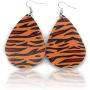 TIDOO Leather Earrings for Women Teardrop Lightweight Leaf Animal Print Summer Earring