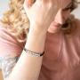 Joyful Sentiments Pet Jewelry Stainless Steel Three Strand I Love My Granddog Bracelet with Fold Over Clasp
