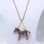 Uloveido Women Long Chain Animal Horse Necklace for Girls Women 18K Gold Plated Black Cubic Zirconia Zebra Pendant Necklace YS857 Uloveido Women Long Chain Animal Horse Necklace for Girls Women 18K Gold Plated Black Cubic Zirconia Zebra Pendant Necklace YS857