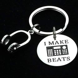 Kivosliviz Dj Gifts Keychain Music Producer Gifts Keyring Men Dj Pendant Keychains Dj Jewelry DJ Keychain