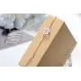 HYLJ Sterling Silver Plated CZ Pink Crystal Cherry Blossoms Flower Women Adjustable Link Bracelet