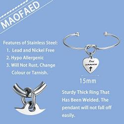 MAOFAED First Communion Gift Goddaughter Bracelet Bapitism Pearl Bracelet Knot Cuff for Her