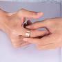 King Will Loop Tungsten Carbide Wedding Ring 7mm/8mm Rose Gold/Gold Line Grooved Flat/Dome Style