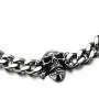 COOLSTEELANDBEYOND Mens Stainless Steel Curb Chain Skull Necklace Silver Color Gothic Style 30.3MM 22 inches COOLSTEELANDBEYOND Mens Stainless Steel Curb Chain Skull Necklace Silver Color Gothic Style 30.3MM 22 inches