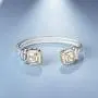 UNY Designer Inspired Jewelry Double Cable Wire CZ Antique Bangle Elegant Beautiful Valentine Gift UNY Designer Inspired Jewelry Double Cable Wire CZ Antique Bangle Elegant Beautiful Valentine Gift