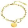 Smile Bracelets for Women,6.7inch Gold Charm Bracelets for Women and Girls,Smile with Good Luck Friendship Bracelets