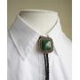 Bolo Tie for Men Turquoise Natural Stone Genuine Leather String Pendant Necklace Native Western Cowboy Bola Tie Jewelry
