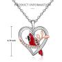 Red Cardinal Pendant Necklace Bracelet Set Sterling Silver Inspirational Memorial Jewelry Sympathy Memorial Ornaments Paradise Gifts for Loss of Loved One