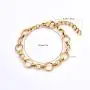 BUNSIKUNG Jewelry Womens 14K Gold Plated 316L Stainless Steel Link Chain Bracelet BUNSIKUNG Jewelry Womens 14K Gold Plated 316L Stainless Steel Link Chain Bracelet