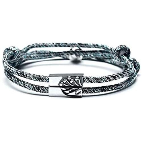 Mutual Attraction Rope Braided Couple Bracelets Charm Pendants with Magnetic Bells 2 PCS Gift Jewelry Set for Women Men …