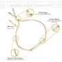 Lucky Feather Morse Code Bracelets for Women and Girls - 14K Gold Dipped Bar with Secret Message Engraved on Adjustable 7'' - 8'' Cord - Friendship Bracelet Gift for Her