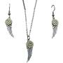 Bullet Wing Necklace & Dangle Earrings Brass 380 Casings. With or Without Swarovski Crystals.