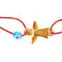 Naz Collection Evil Eye Bracelet Red String Guardian Angel Gold Plated Jewelry Kabbalah Protection Handmade Adjustable Bracelet for Women Men Girls Boys Baby