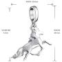 EVESCITY Mustang Horse Farm Cowboy Horseback Rider 925 Sterling Silver Beads For Charm Bracelets Best Jewelry Gifts for Her Holiday Women Family