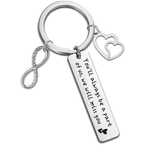 SIDIMELO Coworker Leaving Gifts Going Away Keychain Retirement Jewelry Colleague Gift Youll Always Be A Part of Us We Will Miss You for Friend Retirement Jewelry