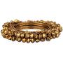 Efulgenz Boho Vintage Antique Gypsy Tribal Indian Oxidized Gold Plated Bell Charm Bracelet Bangle Set Jewelry