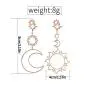 Chargances Boho Women Sun Crescent Moon Stars Dangle Drop Earrings Ladies Fashion Jewelry for Party(Gold) Chargances Boho Women Sun Crescent Moon Stars Dangle Drop Earrings Ladies Fashion Jewelry for Party(Gold)