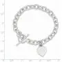 925 Sterling Silver Dangling Engraveable Heart Charm Bracelet 7.25 Inch Fine Jewelry For Women Gifts For Her 925 Sterling Silver Dangling Engraveable Heart Charm Bracelet 7.25 Inch Fine Jewelry For Women Gifts For Her