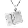 AeraVida Cute & Engravable Rectangular Locket .925 Sterling Silver Pendant Necklace