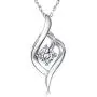 AmorAime Silver Necklace for Women 925 Sterling Silver Heart Necklace Cubic Zirconia Love Knot Adjustable Dainty Necklace Gift for Mothers Day or Anniversary AmorAime Silver Necklace for Women 925 Sterling Silver Heart Necklace Cubic Zirconia Love Knot Adjustable Dainty Necklace Gift for Mothers Day or Anniversary