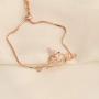 Rose Gold Hummingbird Bracelet Crystal Bird Jewelry Christmas Gift