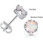 GEMSME Opal Halo Cubic Zirconia Stud Earrings Hypoallergenic Jewelry for Women Girls