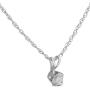 1/3ct Round Solitaire 14k White Gold Diamond Pendant