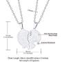 U7 Couples Necklace Stainless Steel Gold Color Custom Cat Yin Yang/Heart Puzzle BFF Friendship/Mother Daugther/His and Her Matching Set Necklaces for Men Women