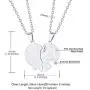 U7 Couples Necklace Stainless Steel Gold Color Custom Cat Yin Yang/Heart Puzzle BFF Friendship/Mother Daugther/His and Her Matching Set Necklaces for Men Women