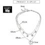 Adflyco Boho Layered Sequins Choker Necklace Silver Wave Pendant Necklaces Chain Jewelry Adjustable for Women and Girls