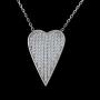 Heart Necklace 925 Sterling Silver for Women Pendant & Necklace Heart Shape Locket Zirconia Yellow Gold Plated Pendant Locket, Memorial Jewelry Gifts For Women, Girl, Teen