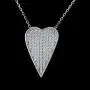 Heart Necklace 925 Sterling Silver for Women Pendant & Necklace Heart Shape Locket Zirconia Yellow Gold Plated Pendant Locket, Memorial Jewelry Gifts For Women, Girl, Teen