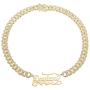 MANZHEN Name Plate Necklaces 12mm CZ Cuban Chain Necklace Personalised Name Jewelry 18in Boyfriend Birthday Gift