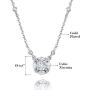 Daring Jewelry 14k Cubic Zirconia Gold Plated Round Cut Solitaire Necklace 16.5 inch + 2'' Extender