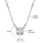 Daring Jewelry 14k Cubic Zirconia Gold Plated Round Cut Solitaire Necklace 16.5 inch + 2'' Extender