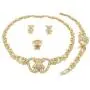 Yulaili XO Teddy Bear 18K Gold Plated Necklace Earrings Bracelet Ring Bridal Jewelry Sets for Women Jewellery Display Yulaili XO Teddy Bear 18K Gold Plated Necklace Earrings Bracelet Ring Bridal Jewelry Sets for Women Jewellery Display