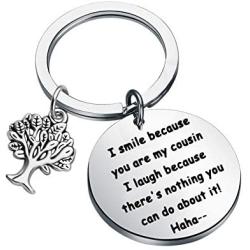 FUSTMW Cousin Keychain Cousin Jewelry Long Distance Cousin Friendship Gifts You are My Cousin Birthday Gifts