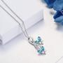 AOBOCO Sterling Silver Infinity Butterfly Necklace Embellished with Crystals from Austria, Anniversary Birthday Butterfly Gifts for Butterfly Lovers, Fine Butterfly Jewelry Gifts for Women