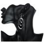 Sterling Silver Plated Oval Dangle for Women Teen Girls Silver Drop Earrings,with BuycitKy PU Jewelry Pouch