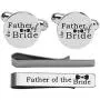 Kooer Engraved Suit Tuxes Cuff Links Tie Bar Set Personalized Wedding Cufflinks Gift for Groom Groomsman Kooer Engraved Suit Tuxes Cuff Links Tie Bar Set Personalized Wedding Cufflinks Gift for Groom Groomsman