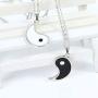 Long tiantian Yin Yang Necklace Bracelet Set for Couple His and Hers Bracelets Friendship Promise Necklaces for 2 Couple Gifts
