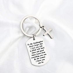 Goddaughter Keychain Goddaughter Gift from Godmother Goddaughter Christening Gifts Jewelry Never Forget That I Love You