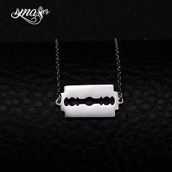 Amaxer Minimalist Hip Pop Razor Blade Flash Geometry Charm Link Bracelet Simple Punk Rock Unisex Jewelry