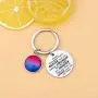 AKTAP LGBT Rainbow Gay & Lesbian Pride Keychain Pansexual Gifts Transgender Pride Jewelry Always Remember You’re Braver Than You Believed for Bisexual Pride