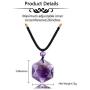 CrystalTears Hexagram Natural Reiki Healing Crystal Stone Gemstone Necklace Star of David Amulet Pendant Necklace Jewelry for Men